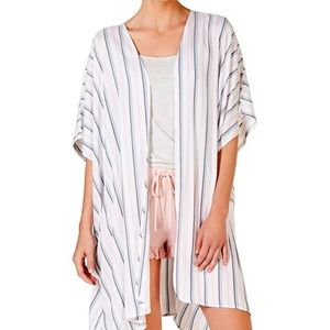 Jenni Lightweight Short Sleeve Wrap in  Stripe OS